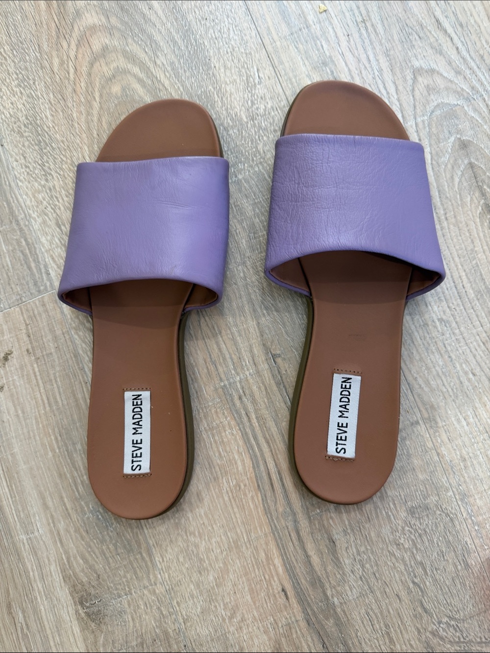 Steve Madden Lavender Single-Band Slide Sandals - Women's